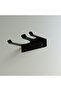 Modern Black Decorative Hair Dryer Holder, Metal with Black Hanger - 5