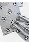 Boys' 100% Cotton Gray Black and White Football Ball Patterned Short Sleeve Shorts Summer Pajama Set - 4