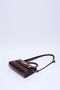 Brown Color Shk188 Faux Leather Single Compartment Lock Detailed Strap Hand, Arm and Shoulder Bag - 7