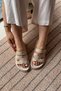 Arthur Beige Skin Velcro Detailed Women's Slippers - 3
