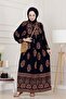 Half Button Robe Amine Dress-Mink - 3