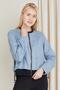 Women's Double Color Zippered Sports Jacket - 7
