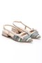 Women's Short Heeled Open Back Ribbon Detailed Daily Ballerinas