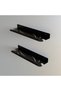 Black Black Two Layers Metal Shower Shelf Black Throat Shelf Distorted Sand Finish - 3
