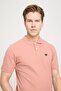 Regular Fit Normal Cut Polo Collar 100% Cotton Rose T-shirt - 5