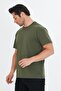Men's Cotton Crew Neck Oversize T-Shirt Khaki 5015-H - 5