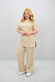Women's Large Size Modal Fabric Short Sleeve Loose Wide Leg Tracksuit Set 8184-25 - 2