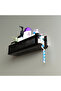 Modern Bathroom Shower Shelf, Metal, 37X10 Cm, Black, with Shampoo and Toothbrush Holder - 2