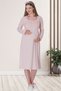 Mecit 5715 Maternity Dressing Gown and Nightgown Set - Powder - 2
