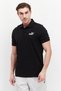 Men Sportswear Fit Embroidered Logo Outdoor Polo Shirts, Black/White