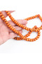 Boxwood Painted Orange 99 Wheel Cut 10X6Mm Prayer Rosary - 5