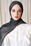 شال Beyza Huri بنمط فيكتوري تاريخي - أخضر داكن - 5