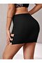 Women's Mini/Short Buckle Steel Knitted Fabric Skirt - 3