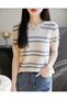 Women's Short Sleeve Summer Thin Knitwear Blouse - 3