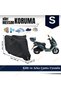 Black Motorcycle Tarpaulin Compatible with All Models, Compatible with Rear Bag and Lock, Size S, - 2