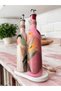 Native Women and Pink Flower Motif Special Design Oil Pot-Vinegar Pot Sauce Bowl Set Home-Kitchen Decor - 3