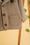 Baby Kids Brown Shirt Collar Cardigan Jacket Cotton Comfortable Trend Fashion Jacket - 2