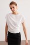 White Pleated Basic Blouse