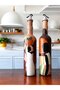 African Women's Themed Handmade 750 ml Olive Oil Liquid Bottle Oil Pot Oil Bottle Set of 2 - 7