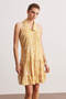 Yellow Halter Neck Ruffle Dress - 5