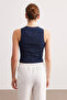 White Elastic Waist High Waist Pajama Pants - 4