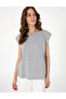 Gray Melange Regular Fit T-Shirt 50301482 -Vr086