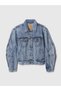 Kadın Mavi Icon Denim Ceket - 2