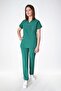 Unisex Surgery Green Lycra Surgical Bottom Top Jersey Suit - 3