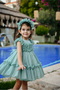 Girl's Special Occasion Evening Dress - Ruffled, Special Design - Evening Dress with Crown Accessories_2461 - 3