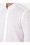 White Linen Look Slim Fit Long Sleeve Shirt 50307025-Vr013 - 7