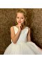 Back Low-Cut Tulle Dress - 2