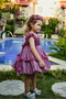 Girl's Special Occasion Evening Dress - Ruffled, Special Design - Evening Dress with Crown Accessories_2461 - 3