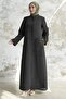Ivory Piping Pattern Anthracite Ferace - 3