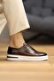 - Brown Leather Laced Men's Casual Shoes 610-1005 - 3