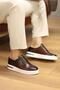 - Brown Leather Laced Men's Casual Shoes 610-1005