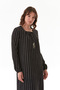Striped Plus Size Dress with Star Accessories - 4