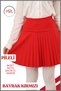 Girls' Pleated Skirt Red High Waist with Inner Shorts Lycra Fabric School-Play-Sports-Event Skirt 4103 - 4