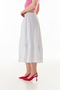 Elastic Waist Ribbon Terry Cotton Fabric Skirt - 4