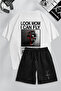 Unisex Men's Women's Travis Scott & Cactus Jack Printed Custom Design Oversize Tshirt and Shorts Set