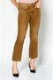 Women Bootcut Flare Fit Printed Corduroy Pants, Tan