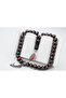 Oltu Squeeze Flattened Model Alpaca Watermelon Coral Embroidered Prayer Beads