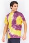 Men Sportswear Fit Tie Dye T-Shirt, Yellow - 3