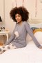 Fashion Line Women Combed Cotton Long Sleeve Pajamas Suit 4186 - 4