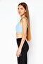 Women V Neck Sleeveless Textured Top, Aqua - 4