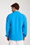 Baby Boy Blue Wrinkle Resistant Linen Look Relaxed Fit Long Sleeve Aerobin Shirt - 8