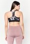Women Brand Logo Padded Sports Bra, Black - 4