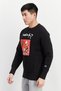 Men Sportswear Fit Long Sleeve Outdoor Sweatshirts, Black - 4