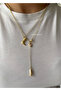 Set of 2 Cowboy Low-Cut Charm Gold Necklace - 4