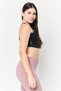 Women Brand Logo Padded Sports Bra, Black - 3