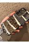 Samsung Galaxy S22 Ultra Compatible Case Leopard Pattern Brown Striped Metallic Keys Camera Protrusion - 5